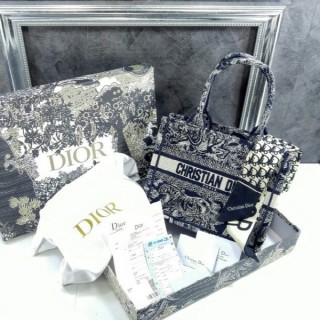 디* 트왈 드 주이 리버스 자수 북토트 뉴스몰 / DI*R TOILE DE JOUY REVERSE BOOK TOTE NEW SMALL BAG [M1265ZRGO]