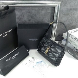 생** 698567 숄더백 핸드백 퀼팅 YSL 금장 로고 블랙 LE 57 (풀박스)