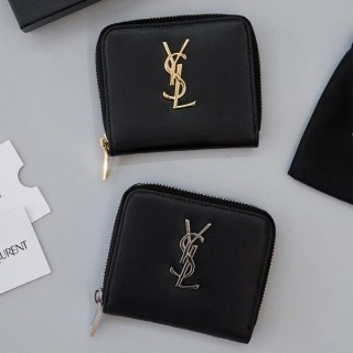 생** YSL 램스킨 컴팩트 지퍼 카드지갑