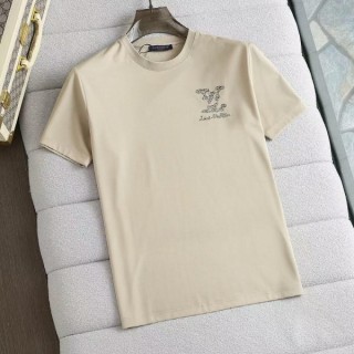 루* LV 레터링 로고 라운드 티셔츠