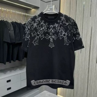 크* 넥 빈티지 십자가 패턴 티셔츠