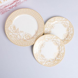 크* 까냐쥬 앤 로즈 디저트 플레이트 4PCS 셋