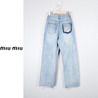 MU 로크 투톤 연청바지 (여성)