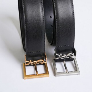 생* YSL 모노그램 레더 벨트