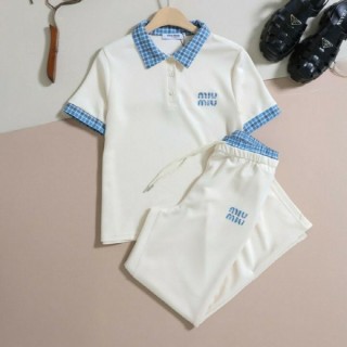 미* 자수 패치 레이어드 폴로 반팔 + 팬츠 SET (여성)