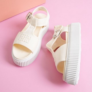 미* 데님 플랫폼 샌들 아이보리 (여성)