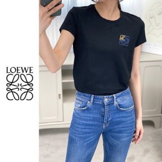 LOE 배색자수 반팔티 (여성)
