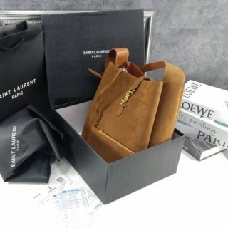 생** 스웨이드 소재의 LE 5 À 7 소프트 스몰백 BROWN CARAMEL (풀박스)