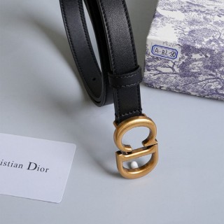 디* 여성 CD 금장 Saddle 레더 벨트 (펀칭식)