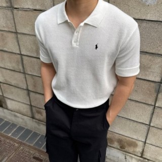 PL 로우 카라 반팔니트
