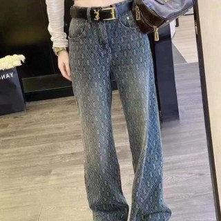 SLL 데미지 자수 데님 청바지 (여성)