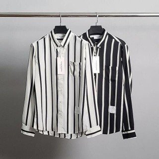 TB 린넨 흑백 스트라이프 셔츠