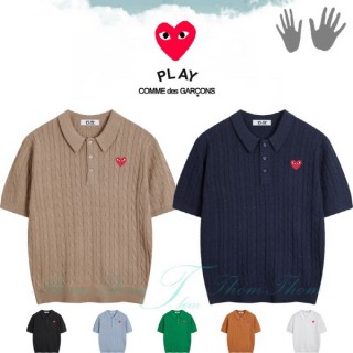꼼* 꽈베기 카라 반팔 니트