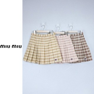 [M] 레터링 체크치마바지 (여성)