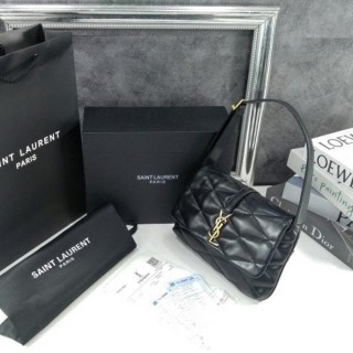 생** 698567 숄더백 핸드백 퀼팅 YSL 금장 로고 블랙 LE 57 AAAO0 698567AAAO01000 (풀박스)