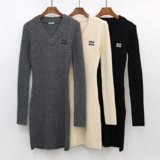 미* 영문로고 니트원피스 (여성)