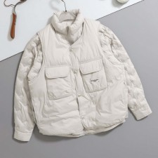 [ M ] 수입 다이아 포켓 이중 조끼 패딩