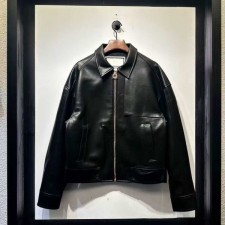 우* 블랙 레더 자켓