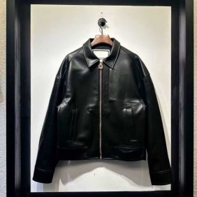 우* 블랙 레더 자켓