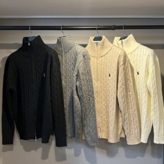 폴* 케이블 집업 스웨터