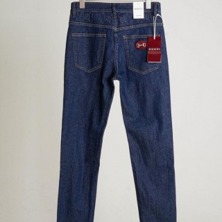 [ G ] 에나멜 홀스빗 포켓 패치 GG 엠보 슬림핏 데님 팬츠