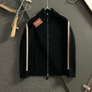 로* 스티치 배색양모 하이넥 집업가디건 수입 최상급 커스텀