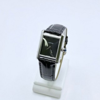 까* 탱크 머스트 워치 표예진. 시계 스몰 쿼츠 스틸 앨리게이터 스킨 블랙