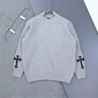 [ C ] 암 레더 크로스 패치 라운드 스웨터 (남여공용)