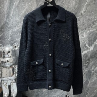 크* 가죽패치 버튼 카라 가디건