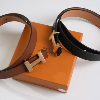 [ H ] H 버클 가죽 금장 벨트