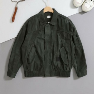 [ C ] 커브드 밸리 크랙 워시드 블루종 자켓