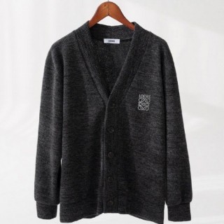 LOE 로고자수 니트가디건