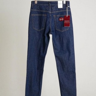 구* 에나멜 홀스빗 포켓 패치 GG 엠보 슬림핏 데님 팬츠