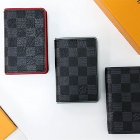 루* 다미에 그라피트 멀티플 포켓 오거나이저 지갑