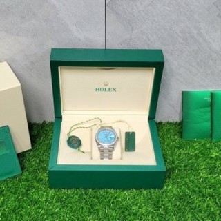 로* 데이데이트36mm 18K화이트골드 금통
