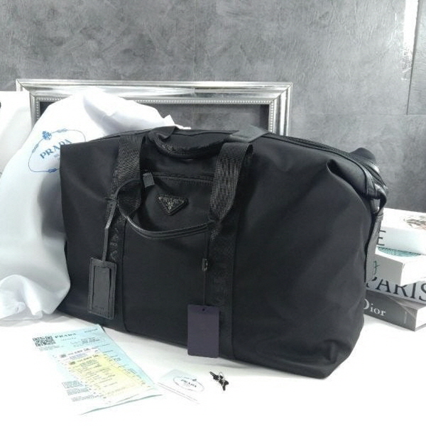 프** 더플백 삼각 로고 트래블 백 블랙 2VC796 2DMH F0002