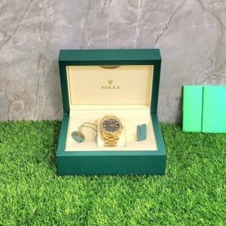 로* 데이데이트 18K옐로우골드 금통 블랙바겟다이아 (수입최고급)