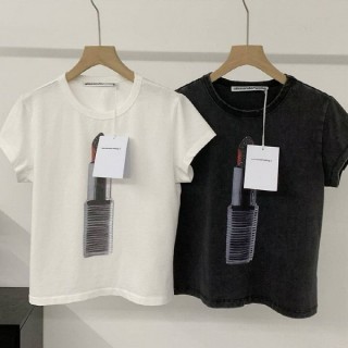 알*** 왕 립스틱 베이비 프린트 티셔츠 - 수입 (여성)