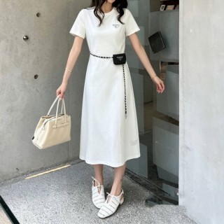 프* 체인 미니 파우치 라운드 넥 롱 테리 원피스 (여성)